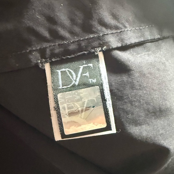 DVF Diane Von Furstenberg SIZE 6 Della black faux wrap sheath mini dress - Picture 9 of 11